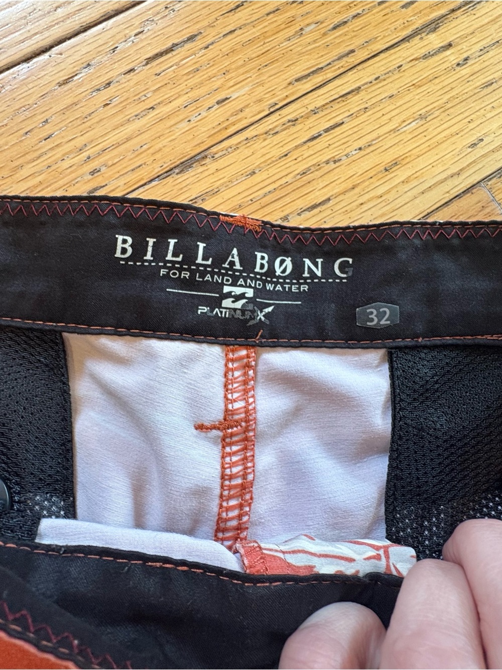 Billabong Rust Orange Palm Print Men's Shorts - Picture 5 of 12